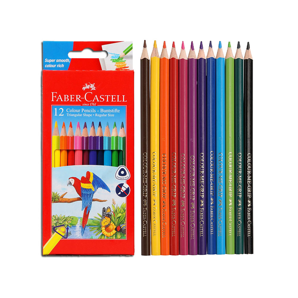 116512 Faber Castell 12 Buntstifte Dreikant Malstifte Colour Pencils Triangular 